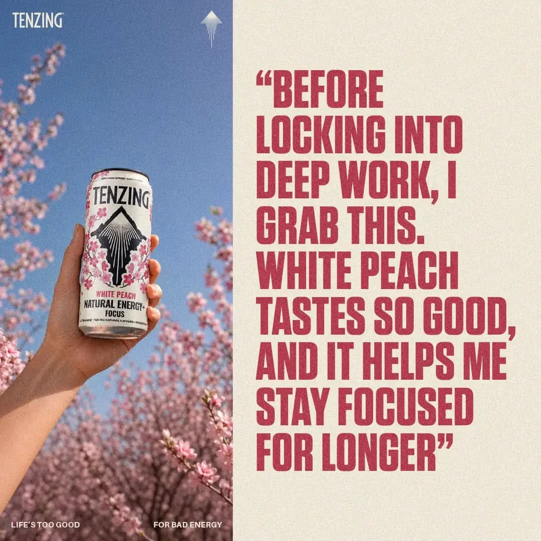 TENZING White Peach + Focus (500ml)